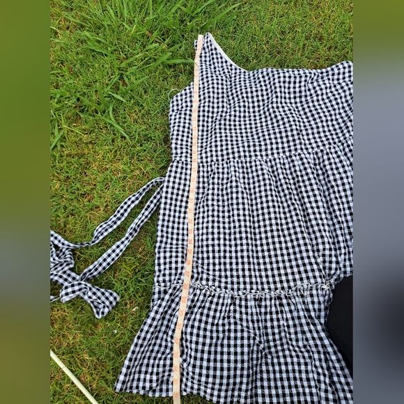 Crown And Ivy Gingham One-Shoulder Dress Size 16 - Picture 5 of 15